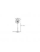  Stojanový ventilátor FANCY HOME pr. 40 cm, chrom 