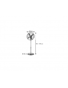  Stojanový ventilátor FANCY HOME pr. 40 cm, antracit 